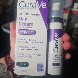 CeraVe Anti-Aging Face Cream SPF 30, Anti-Wrinkle Retinol Cream with Hyaluronic